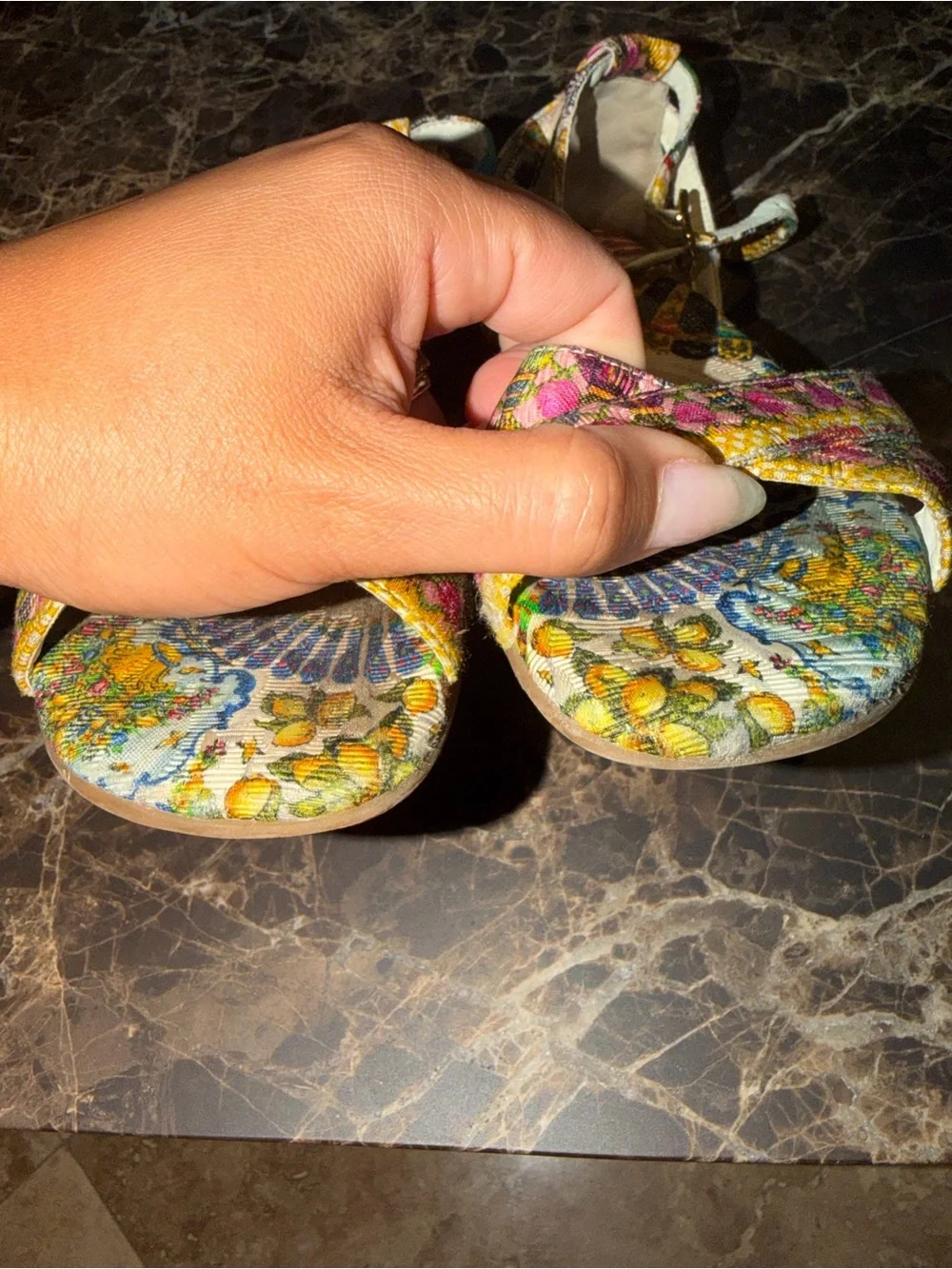 Dolce & Gabbana Floral Embroidered Ankle-Strap Sandals in Multicolor